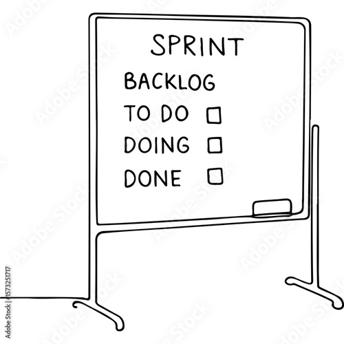 Agile sprint board with task categories for project management  