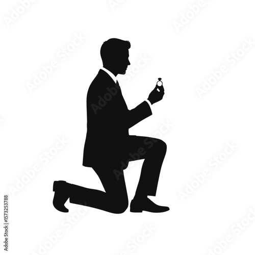Marriage Proposal Silhouette
