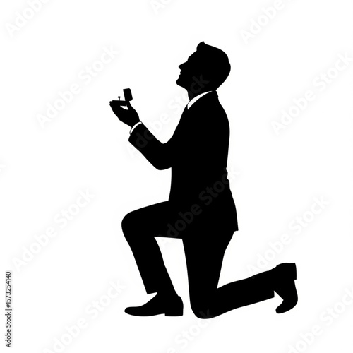 Marriage Proposal Silhouette