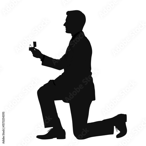 Marriage Proposal Silhouette
