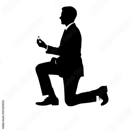 Marriage Proposal Silhouette