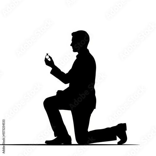 Marriage Proposal Silhouette