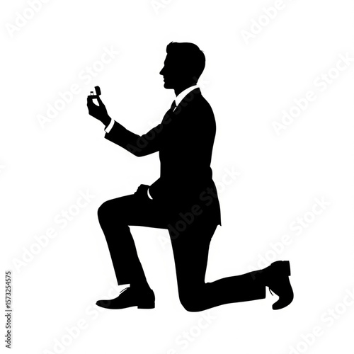 Marriage Proposal Silhouette