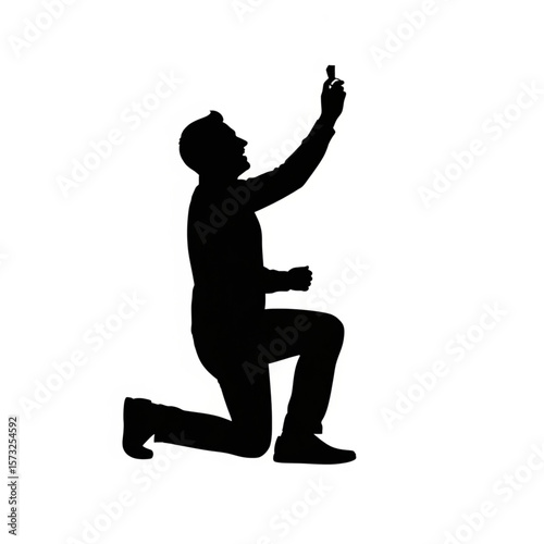 Man Proposing Marriage Silhouette