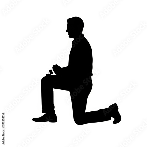 Marriage Proposal Silhouette