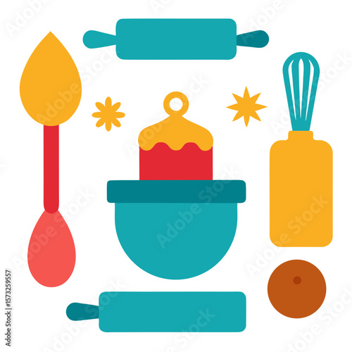 set of kitchen utensils