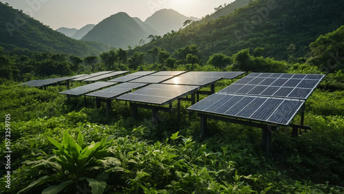 Lush Forest Landscape AI Generated Nature Scene