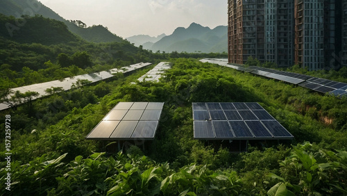 Lush Reclaimed Forest Scene in China