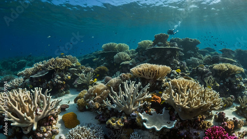 Colorful Coral Reef Underwater Marine Life