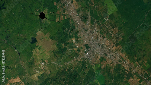 Aerial View of Amazon Rainforest Deforestation