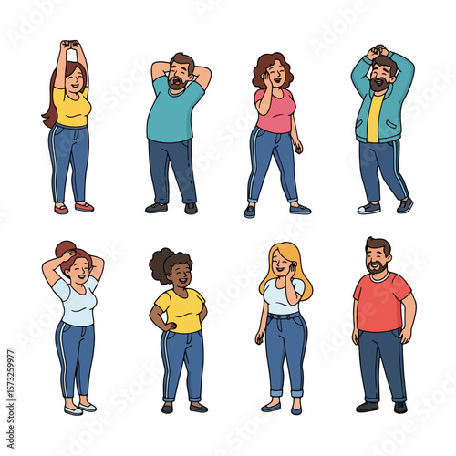 Diverse group of people expressing various emotions