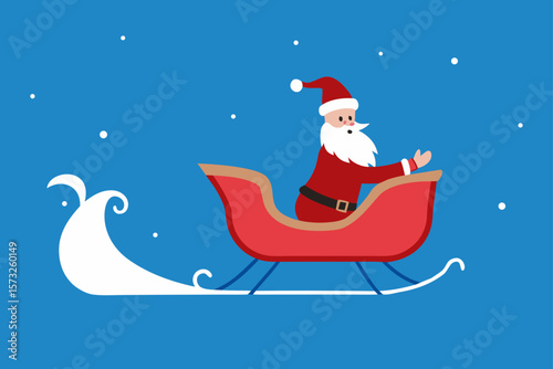 santa claus on the snow
