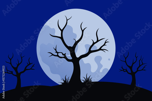tree in the moonlight
