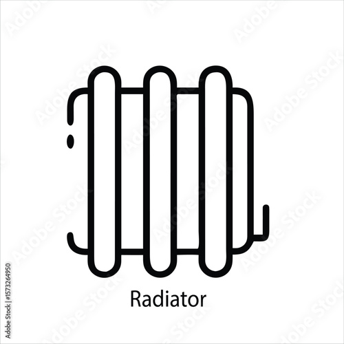 Modern radiator design with distinctive silhouette style for advertisement