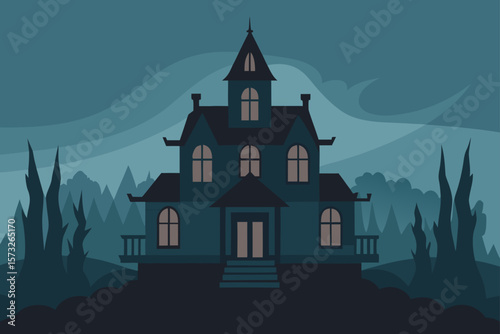 old church in the night