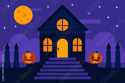house in the night
