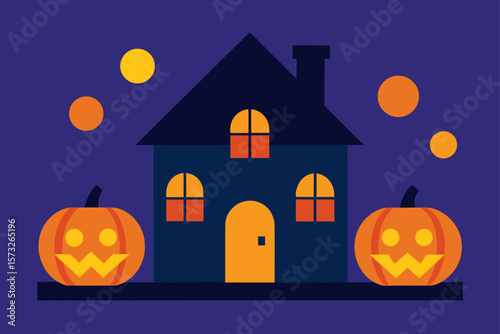 halloween background with pumpkins
