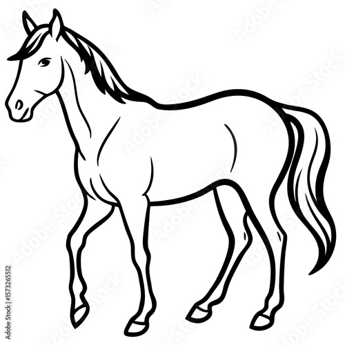 Wallpaper Mural Horse silhouette isolated on transparent background, horse vector illustration, horse silhouette isolated on transparent background Torontodigital.ca