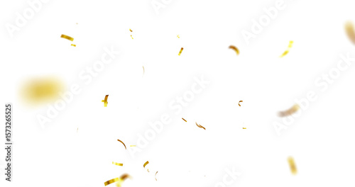 Confetti Transparent Background. Confeti Failling White Background. 3d Rendering Transparent  Gold Confeti. Colorful bright confetti isolated on transparent background. gold confetti transparent bg