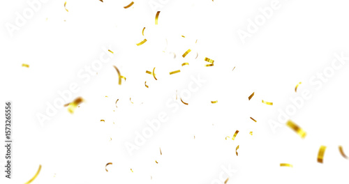 Confetti Transparent Background. Confeti Failling White Background. 3d Rendering Transparent  Gold Confeti. Colorful bright confetti isolated on transparent background. gold confetti transparent bg