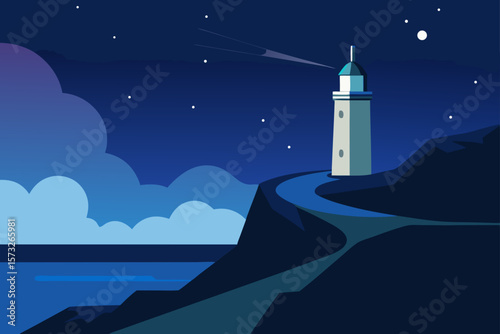 lighthouse in the night