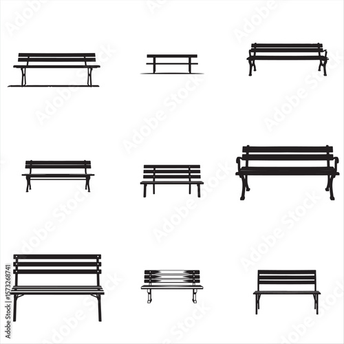 set of bench vector bundle pack collection 