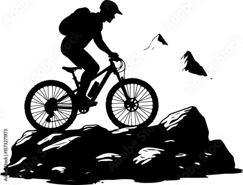 Mountain Nan bike, bicycle, mountain bike, nature,  vector art bundle