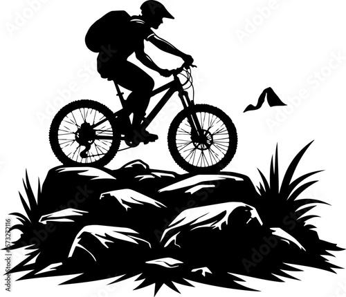 Mountain Nan bike, bicycle, mountain bike, nature,  vector art bundle