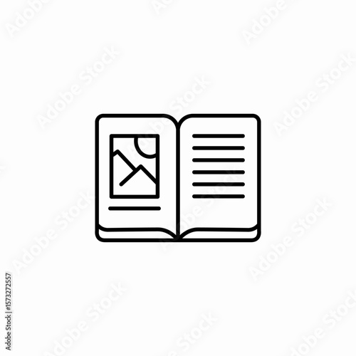 book image content icon sign vector