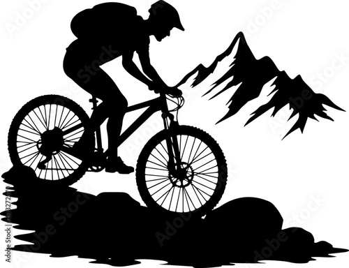 Mountain Nan bike, bicycle, mountain bike, nature,  vector art bundle