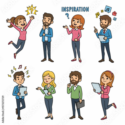 People brainstorming ideas inspiration concepts creative thinking
