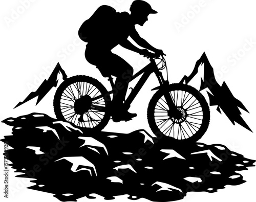 Mountain Nan bike, bicycle, mountain bike, nature,  vector art bundle