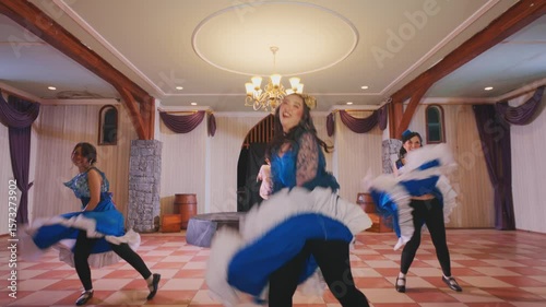 Joyful Dance Performance in Elegant Hall