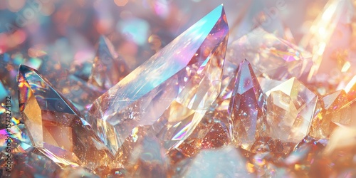 Shimmering glass crystal PNG with radiant sparkle and refracted prism light on jewelry backdrop