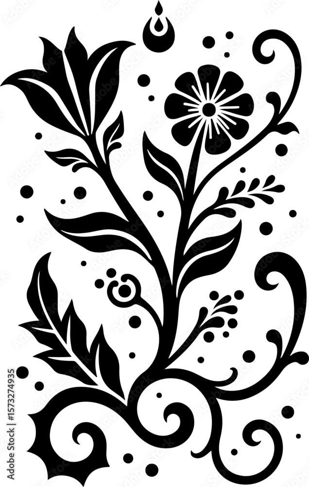 Obraz premium Elegant Floral & Mandala Ornament Vector Design Set