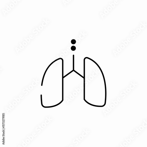 human lungs organ icon sign vector