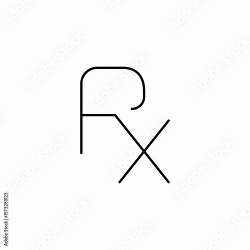 prescription rx symbol icon sign vector