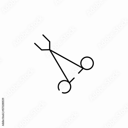 surgical forceps tool icon sign vector