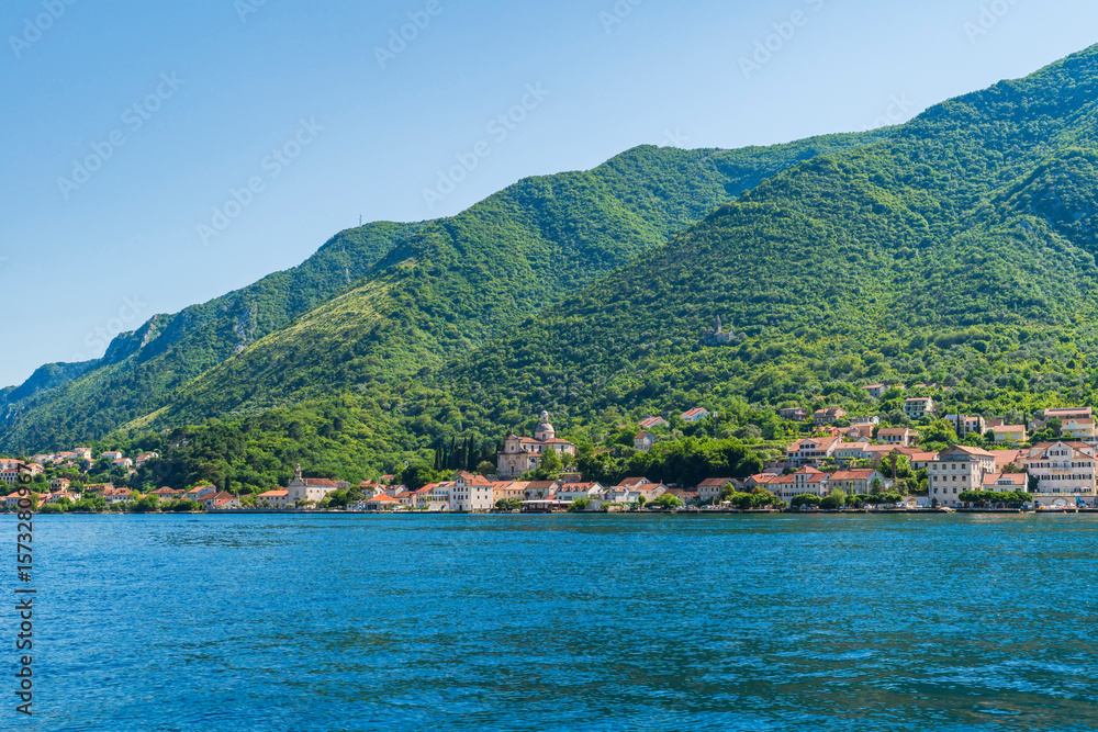 Fototapeta premium View of Bay of Kotor in Montenegro