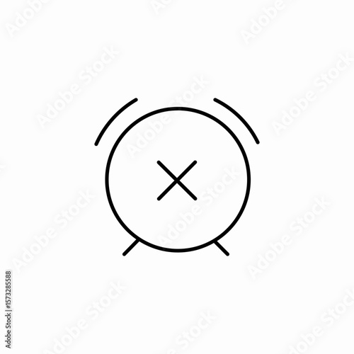 alarm cancel off icon sign vector
