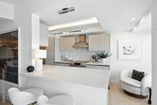 Stylish High-Rise Condo with City Views  Modern Kitchen  and Elegant Light-Filled Living Spaces