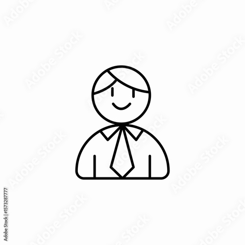 male person smiling icon sign vector