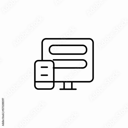 responsive devices computer icon sign vector