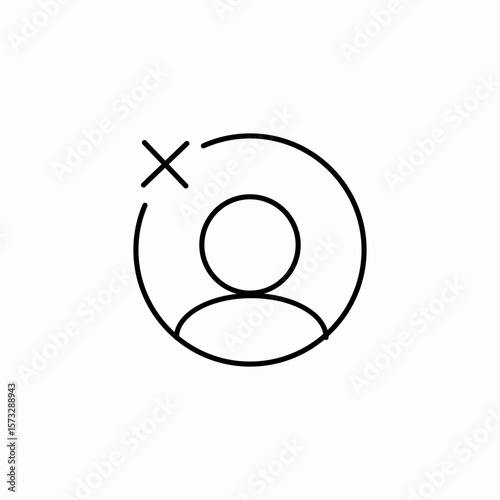 user remove profile icon sign vector