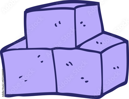 cartoon doodle breeze blocks in bright neon color