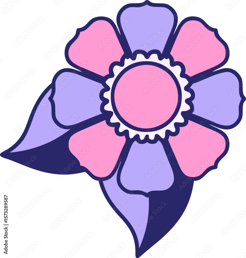 tattoo in traditional style of a flower in bright neon color tattoo in traditional style of a flower in bright neon color