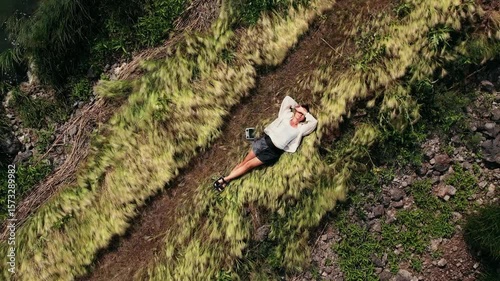 Relaxing in Nature A Truly Serene Moment Spent Enjoying a Peaceful Hiking Trail