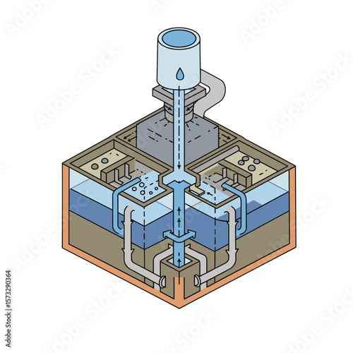 Compact Modular Septic Tank System Diagram