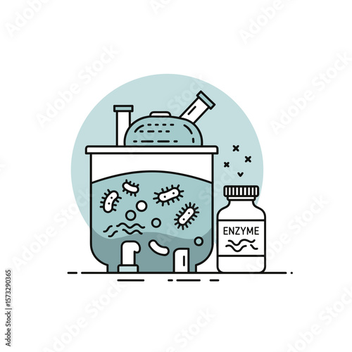Septic Tank with Enzymes and Bacteria Treatment Icon