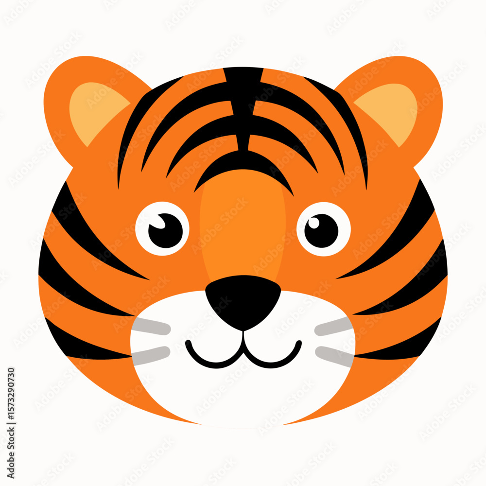 Cute Tiger: Minimal Vector
Cute Tiger: Minimal Vector